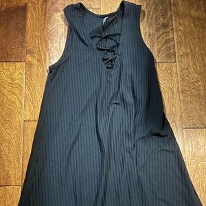 Skater dress with criss cross detail